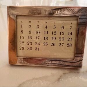 Tiffany & Co. Sterling Silver Monogramed Perpetual Calendar
